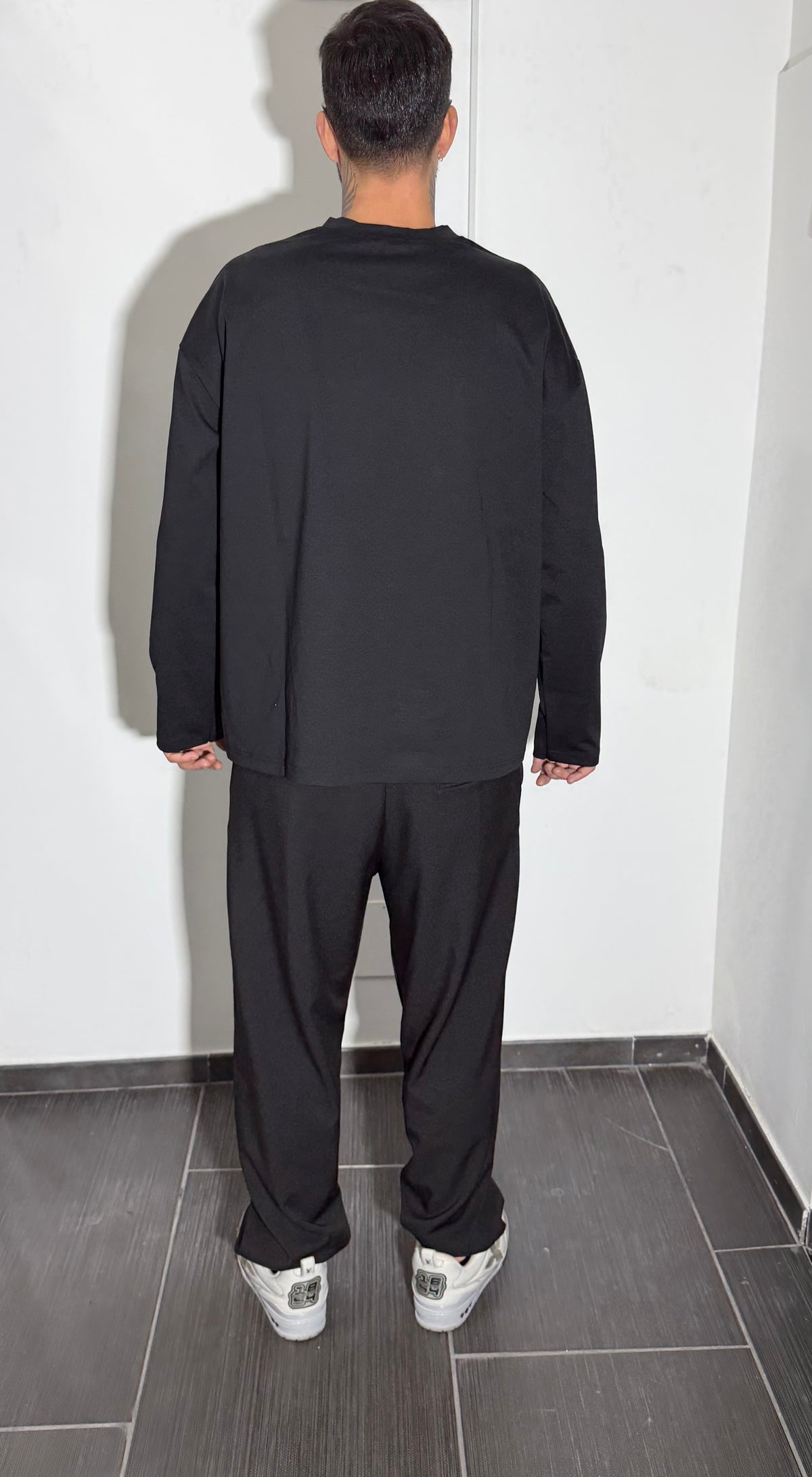 T-shirt long sleeve total black