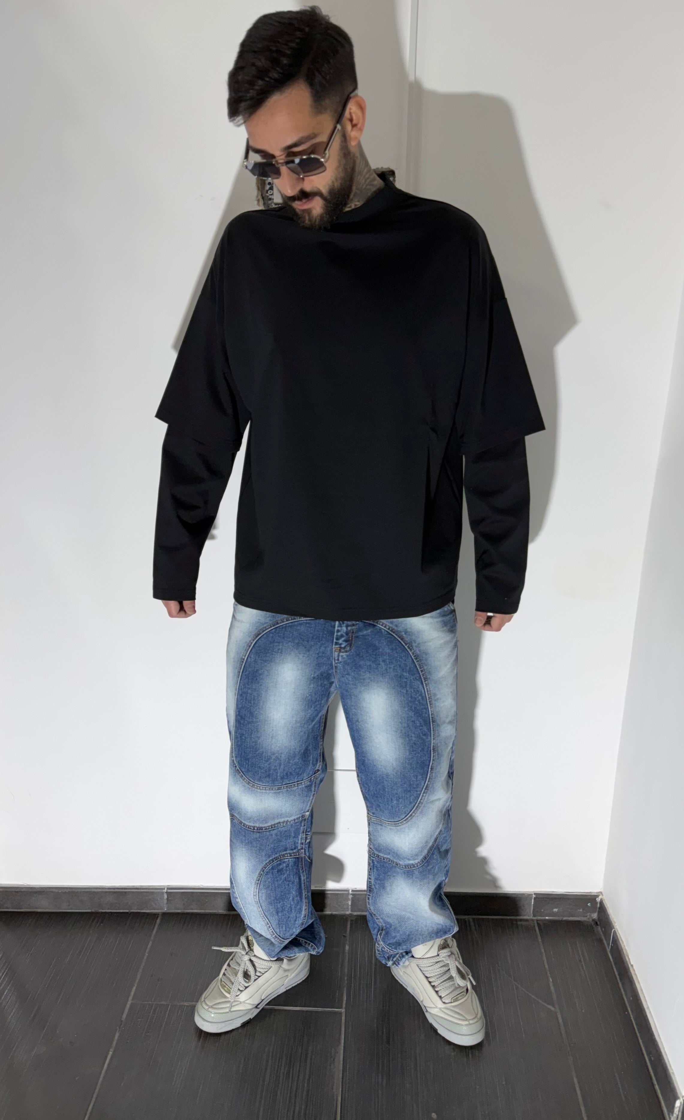 T-shirt double sleeve black