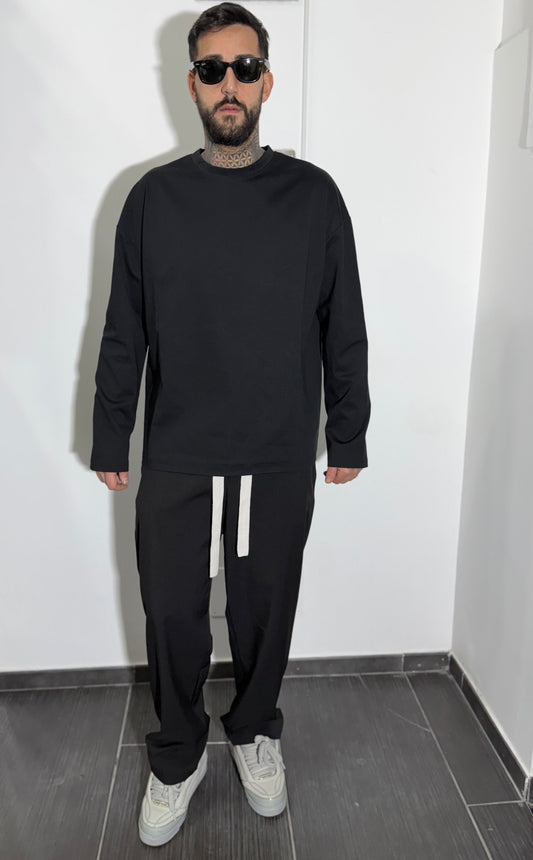 T-shirt long sleeve total black
