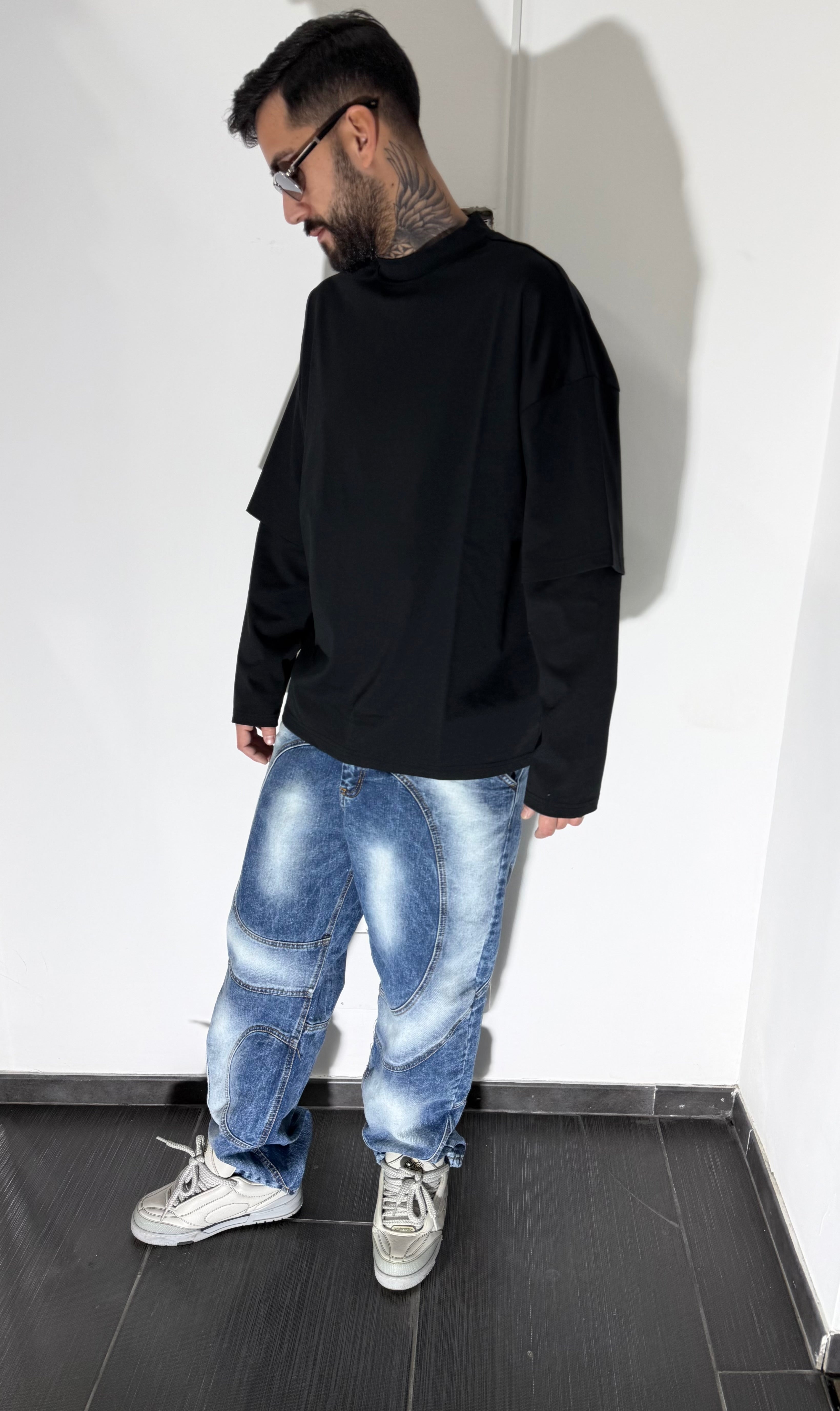 T-shirt double sleeve black