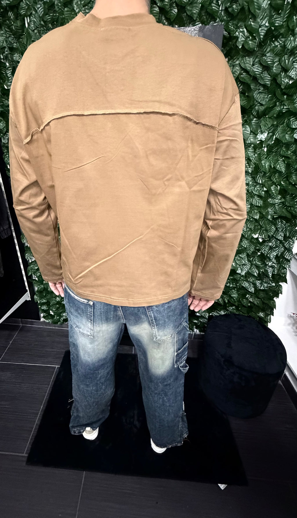 T-shirt long sleeve camel