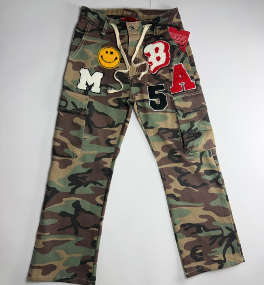 Jeans Cargo Bunker Uomo MIMETICO PATCH