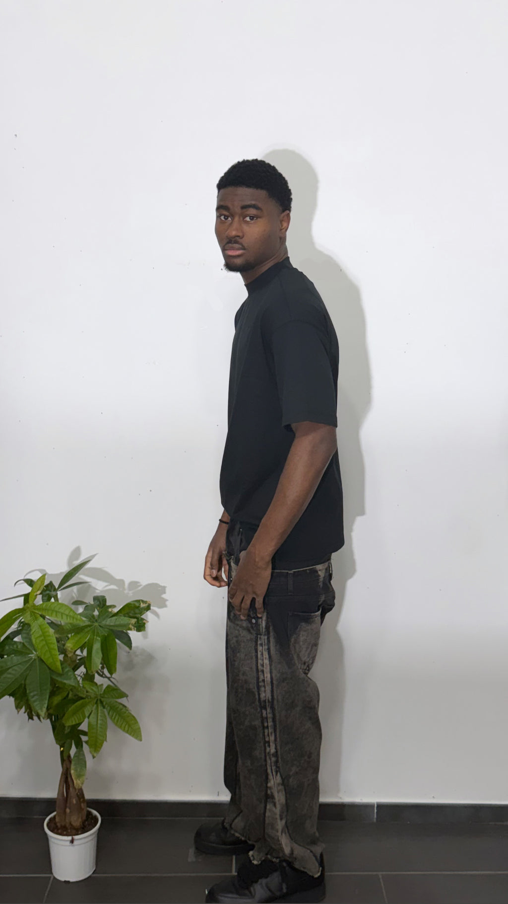 Baggy doppia abbottonatura denim