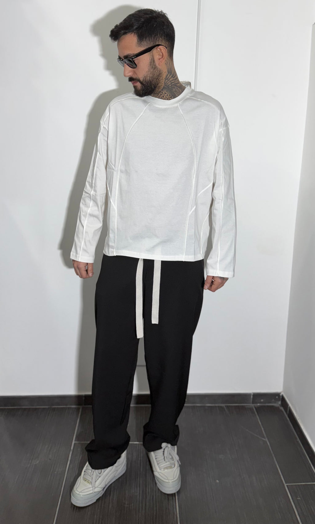 T-shirt long sleeve white
