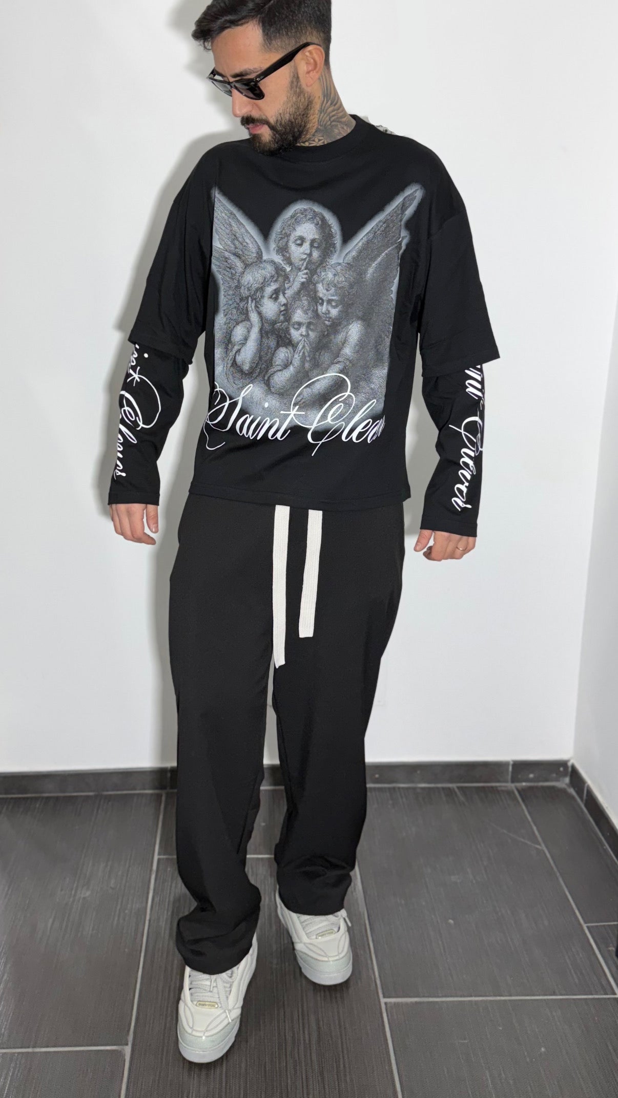 T-shirt double sleeve angel